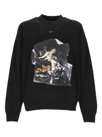 Off-white Felpa con stampa - Nero