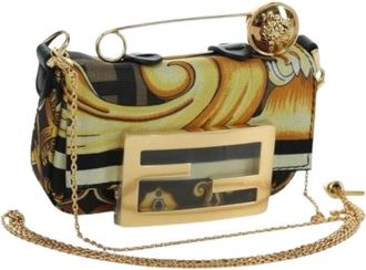 Fendi Pre-owned Mini Bags, female, Multicolor, Size: ONE SIZE Pre-owned Vintage Nylon Pouch