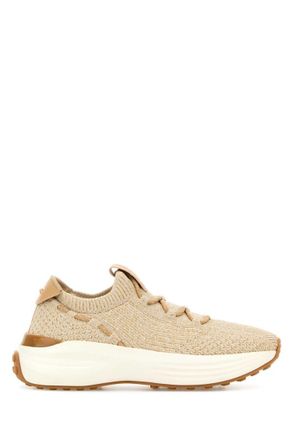 Tod's Beige Logo Sneakers