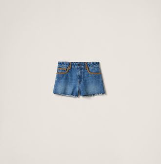 Miu Miu Denim and corduroy shorts