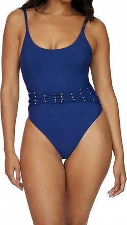 PQ Swim Beaded Brynn One Piece In Blue