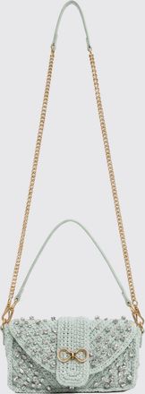 Twinset Borsa in cotone crochet con strass
