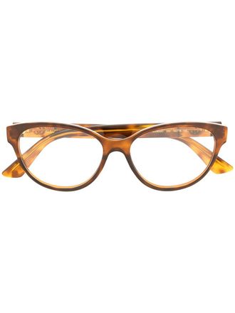 Gucci tortoiseshell cat-eye glasses - women - Acetate - 54 - Brown
