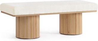 BIZZOTTO Floriana 2-seater bench natural white Boucl&eacute;