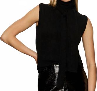Sanctuary Scarf Sweater Shell In Black