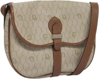 Dior Pre-owned Plastic Schoudertas - Dames - Vintage Schoudertas - Beige - ONE Size - Leer - Vintage