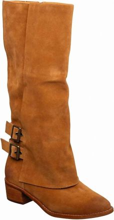 Antelope Womens Tessa Tall Suede Boots In Cognac Brown