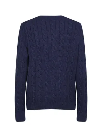 Polo Ralph Lauren Cable Knit Cotton Sweater - Navy
