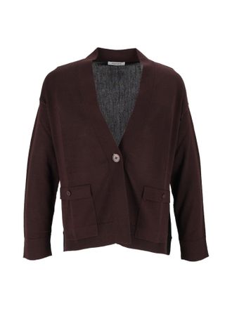 Kangra Cashmere Rounded Color Block Flap Pocket Jacket