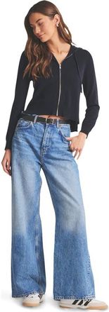 Naadam Signature Cashmere Cropped Hoodie in Navy at Nordstrom, Size Xxx-Large