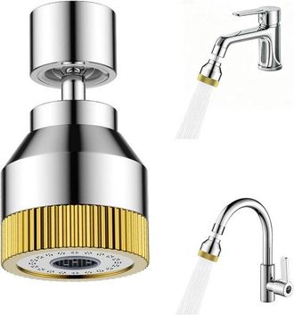 OEM Aireador De Grifo, Extensi&oacute;n, Cabezal Rociador, Boquilla, Giratorio Antideslizante, Adaptador De Rosca De 55/64, Plata Est&aacute;ndar