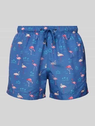 Mc Neal Badehose mit Motiv-Print in Rauchblau, Gr&ouml;&szlig;e S