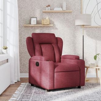 vidaXL Sill&oacute;n Reclinable De Tela Rojo Tinto Vidaxl