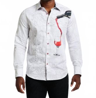 Robert Graham Grenashe Long Sleeve Woven Shirt In White