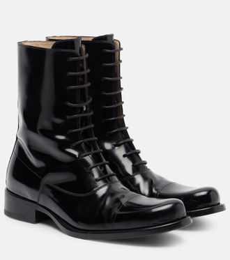 The Row Kai leather lace-up boots