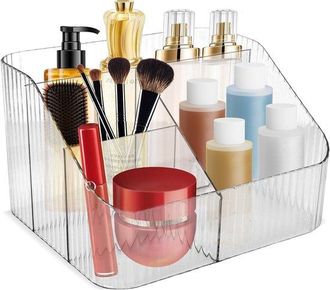 OEM Organizador De Cosm&eacute;ticos Transparente Con Separador: Organizador Para Cosm&eacute;ticos Y Productos Para El Cuidado De La Piel (tocador, Ba&ntilde;o