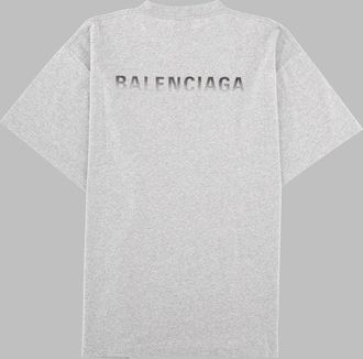 Balenciaga Logo-Printed T-Shirt - Gray