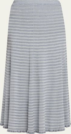 Proenza Schouler Stina Geometric Knit Midi Skirt