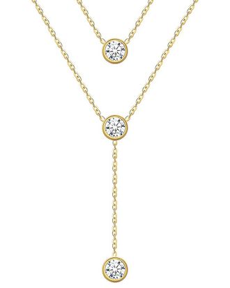 Liv Oliver 18K Plated 2.75 Ct. Tw. Cz Necklace