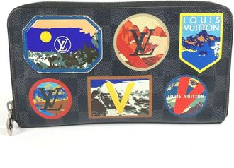 Louis Vuitton Black Multi-Color Damier Graphite Long Wallet (Bi-Fold) (Pre-Owned)