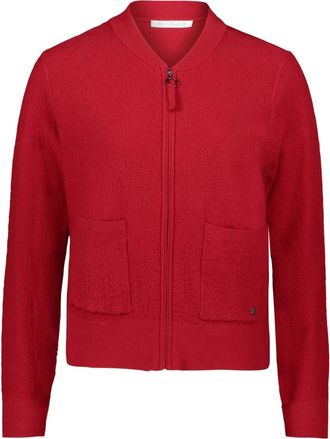 Betty & Co Truien & Vesten, Dames, Rood, 3Xl, Gebreid Vest met Rits