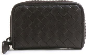 Bottega Veneta Dark Brown Intrecciato Long Wallet (Bi-Fold) (Pre-Owned)