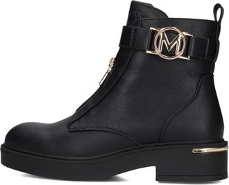Mexx Stijlvolle Biker Boots Zwart - Dames - Enkellaarsjes - Zwart - 37 EU - Wol - Schoenen