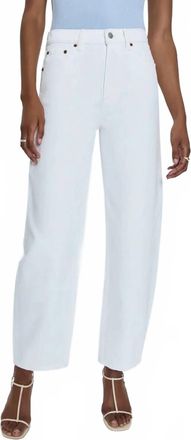 Pistola Denim Wes High Rise Barrel Jean In Vivid White