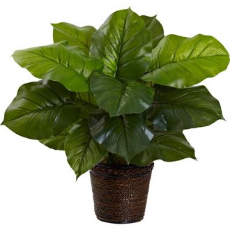 Nearly Natural 29-in Large Leaf Philodendron Silk Plant in Green at Nordstrom