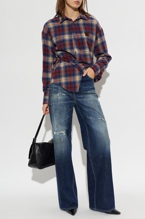 Dsquared2 Baggy Jeans, Womens, Navy Blue