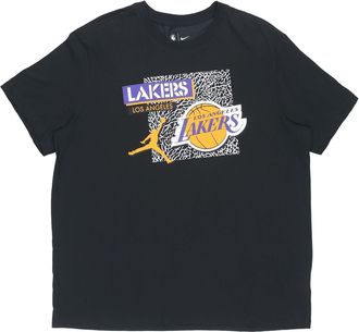 Nike Jordan Air Jordan DRI-FIT NBA Los Angeles Lakers Printing Basketball Sports Round Neck Short Sleeve Black DA6629-010