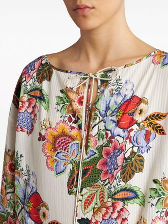 Etro Floral Print Blouse - Cream