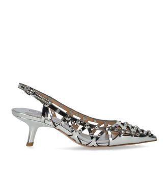 Ash D&Eacute;COLLET&Eacute; SLINGBACK BIZARRE ARGENTO ASH