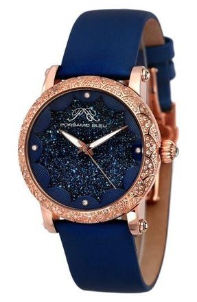 Porsamo Bleu Womens Genevieve Topaz Stone Quartz Watch, 38mm in Rose Tone-Blue at Nordstrom Rack
