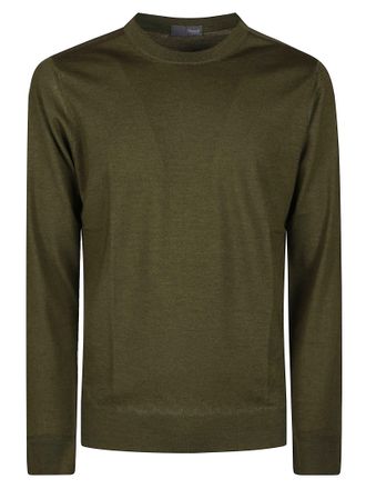 Drumohr Olive Rasato Merino Sweater