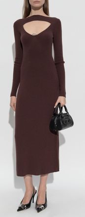 Diesel Wool Dress M-OLONI, Womens, Brown