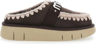 Mou Schoenen, Dames, Bruin, 40 EU, Bruine Sandalen met Logo Print