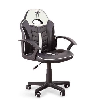 Home Heavenly Silla escritorio juvenil altura regulable en negro y blanco