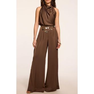 Ramy Brook Zahara Halter Jumpsuit in Sepia at Nordstrom, Size Xx-Small