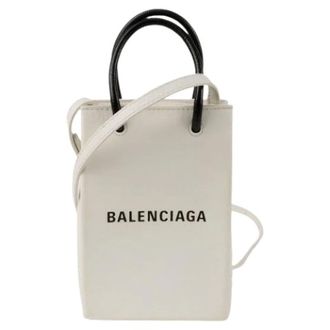 Balenciaga Pre-owned Mini Bags, female, White, Size: ONE SIZE Pre-owned Mini Shoulder Crossbody Phone Holder