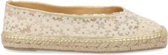 Castaner Paoli Floral Lace Jute Flats