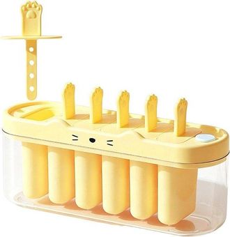OEM Molde Para Helados - M&aacute;quina Para Hacer Polos - Crea Tus Propios Snacks - Dise&ntilde;o A Prueba De Fugas - 23x8x12,5 Cm - Amarillo