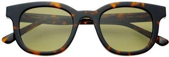 Freyrs Eyewear Jasper Round Sunglasses in Tortoise /Green at Nordstrom
