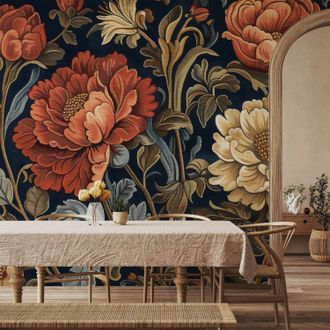 OEM Carta Da Parati Artgeist Floreale Retr&ograve; Autoadesiva 350x256 Cm