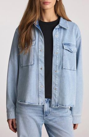 Mavi Tia Denim Shirt in Light Move at Nordstrom, Size X-Large