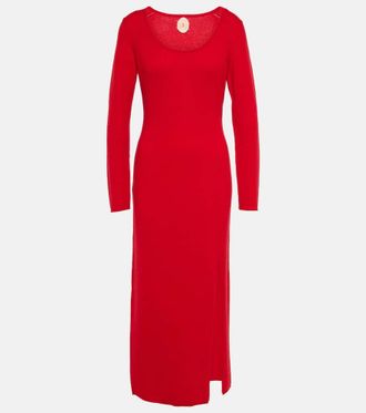 Jardin Des Orangers Wool and cashmere midi dress