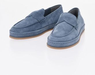 Hogan Suede Penny Loafers With Rubber Sole size 38,5