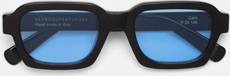Retro Superfuture Sunglasses Caro Azure F0 E Black/Blue Unisex