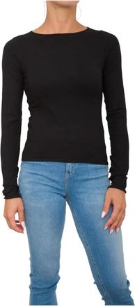 Marella Zwarte Tanktop - Dames - Longsleeves - Zwart - L - Polyester - Tops
