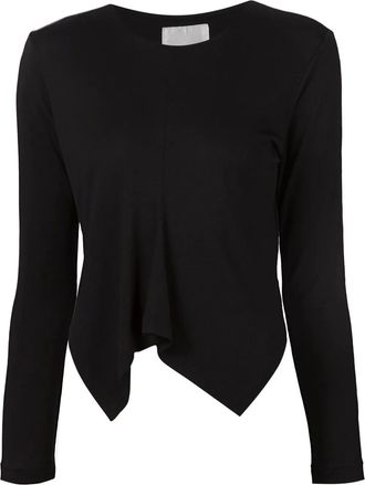 Comme Des Garçons asymmetric hem longsleeve T-shirt - Nero